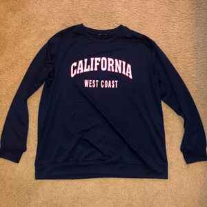 Plus Drop Shoulder Letter Graphic Sweatshirt